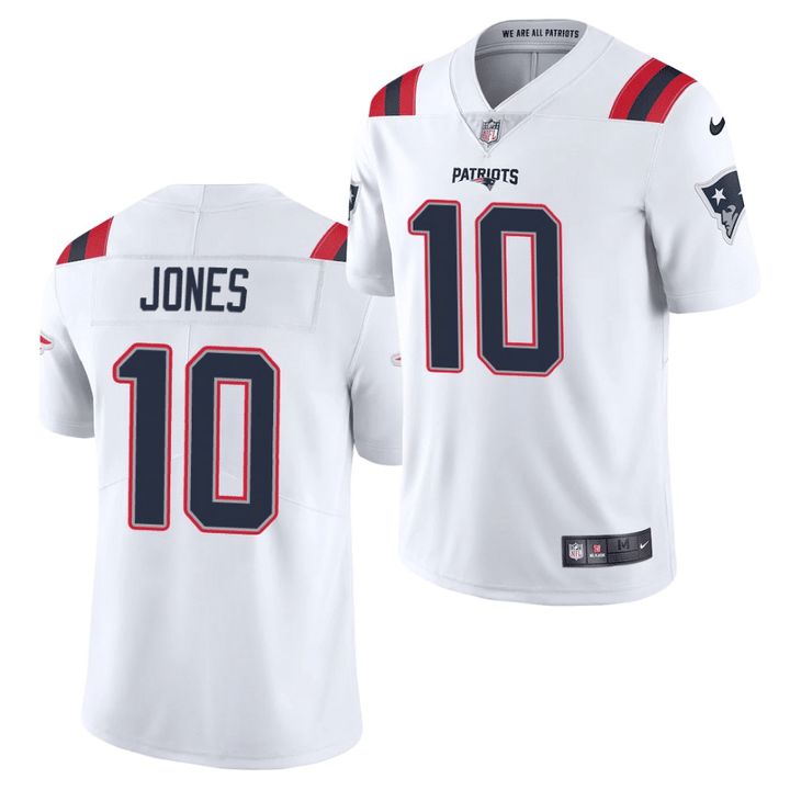 Men New England Patriots #10 Mac Jones Nike White Vapor Limited NFL Jersey->new england patriots->NFL Jersey